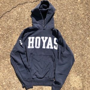 CHAMPION stitched georgetown hoyas navy hoodie